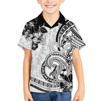 Polynesia Paisley Kid Hawaiian Shirt Mix White Polynesian Pattern LT05 Kid White - Polynesian Pride