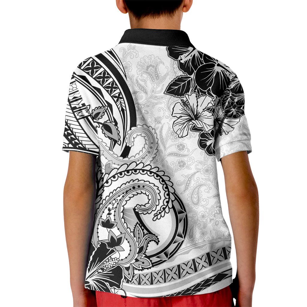 Polynesia Paisley Kid Polo Shirt Mix White Polynesian Pattern LT05 - Polynesian Pride
