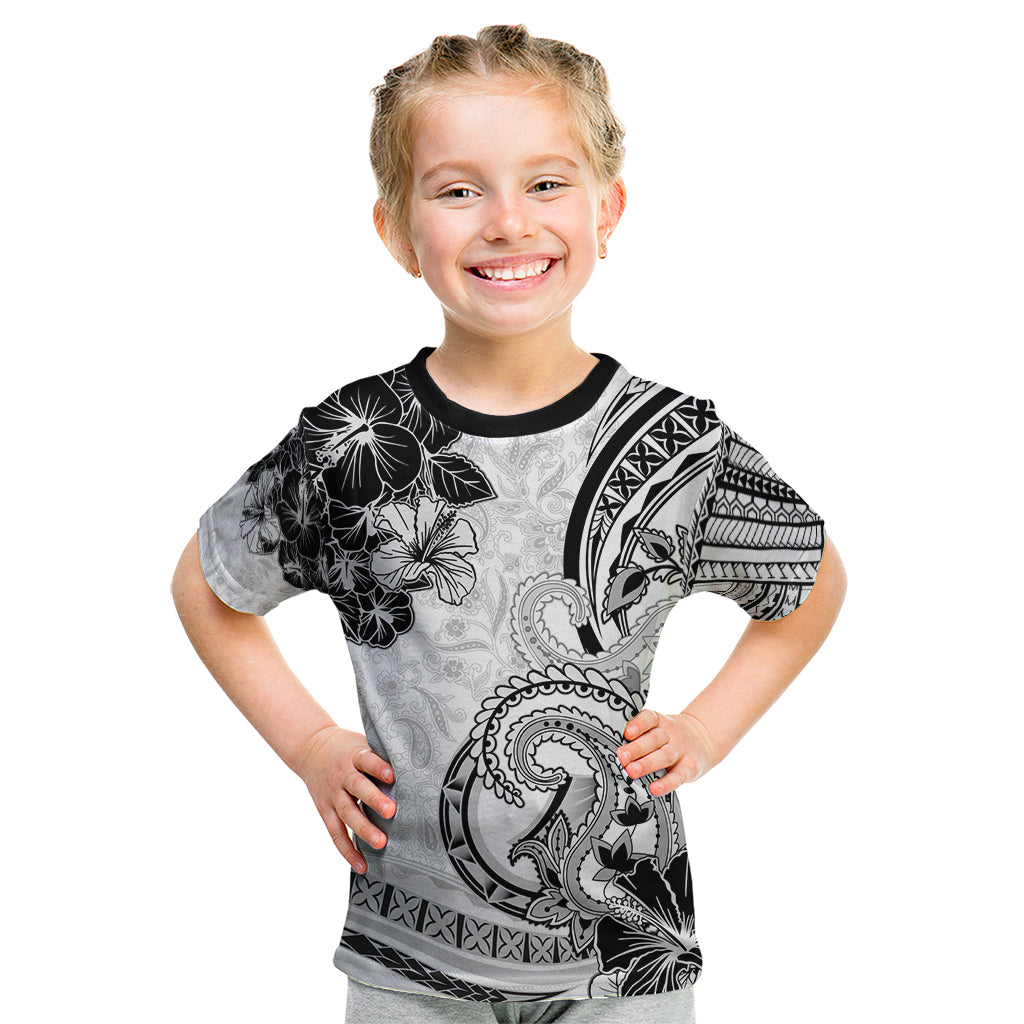 Polynesia Paisley Kid T Shirt Mix White Polynesian Pattern LT05 White - Polynesian Pride
