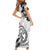 Polynesia Paisley Short Sleeve Bodycon Dress Mix White Polynesian Pattern LT05 - Polynesian Pride
