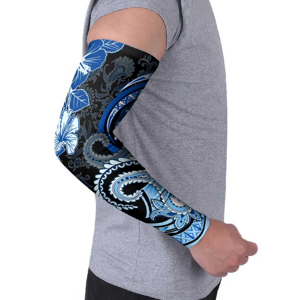 Polynesia Paisley Arm Sleeves Mix Blue Polynesian Pattern - Polynesian Pride