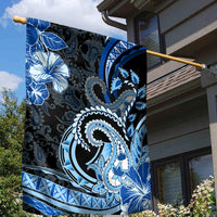 Polynesia Paisley Garden Flag Mix Blue Polynesian Pattern
