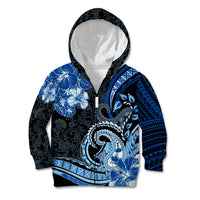 Polynesia Paisley Kid Hoodie Mix Blue Polynesian Pattern LT05 Zip Hoodie Blue - Polynesian Pride