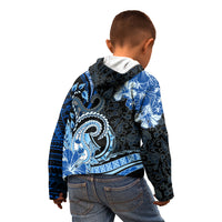 Polynesia Paisley Kid Hoodie Mix Blue Polynesian Pattern LT05 - Polynesian Pride
