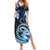 Polynesia Paisley Summer Maxi Dress Mix Blue Polynesian Pattern LT05 Women Blue - Polynesian Pride