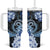 Polynesia Paisley Tumbler With Handle Mix Blue Polynesian Pattern