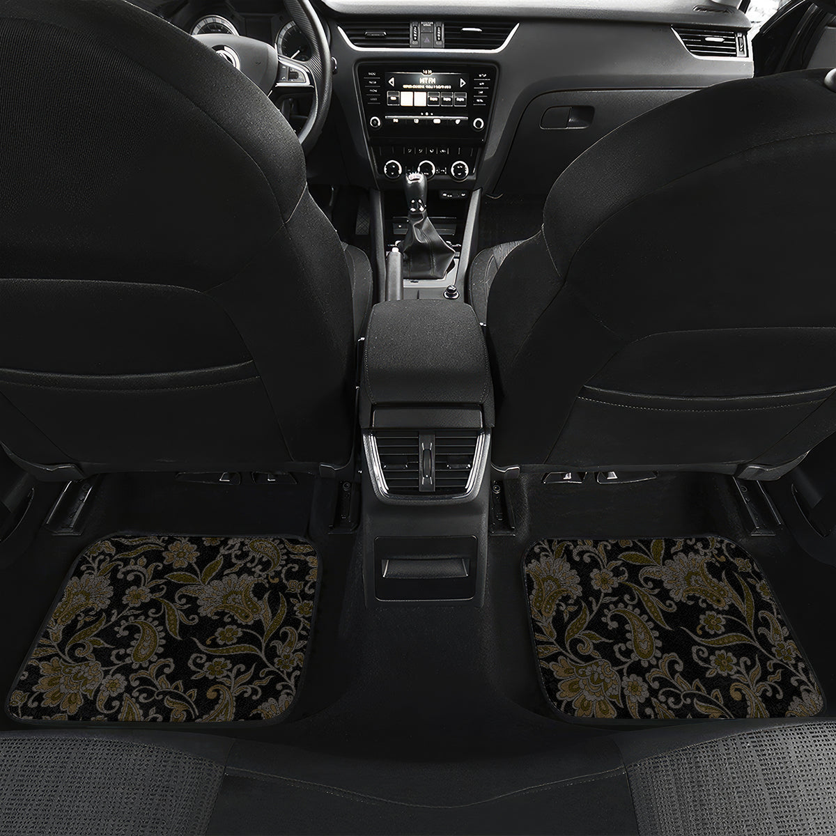 Polynesia Paisley Car Mats Mix Gold Polynesian Pattern