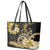 Polynesia Paisley Leather Tote Bag Mix Gold Polynesian Pattern