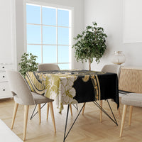 Polynesia Paisley Tablecloth Mix Gold Polynesian Pattern