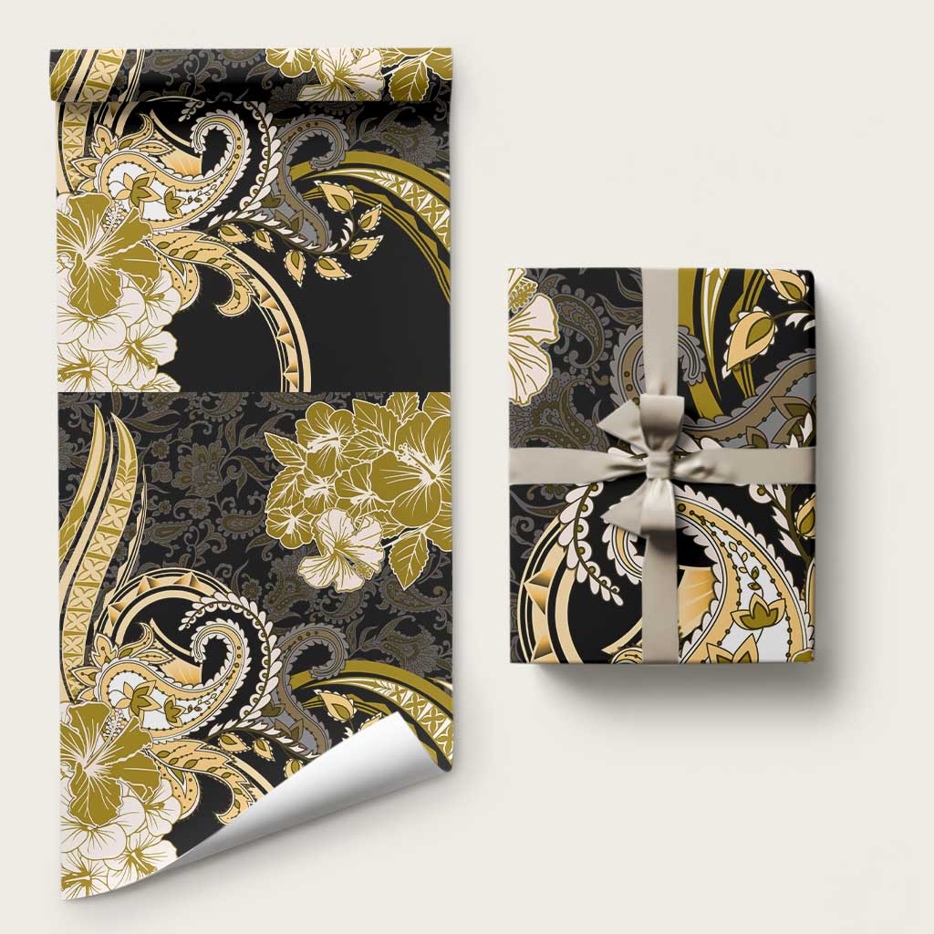 Polynesia Paisley Wrapping Paper Mix Gold Polynesian Pattern - Polynesian Pride