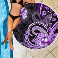 Polynesia Paisley Beach Blanket Mix Purple Polynesian Pattern