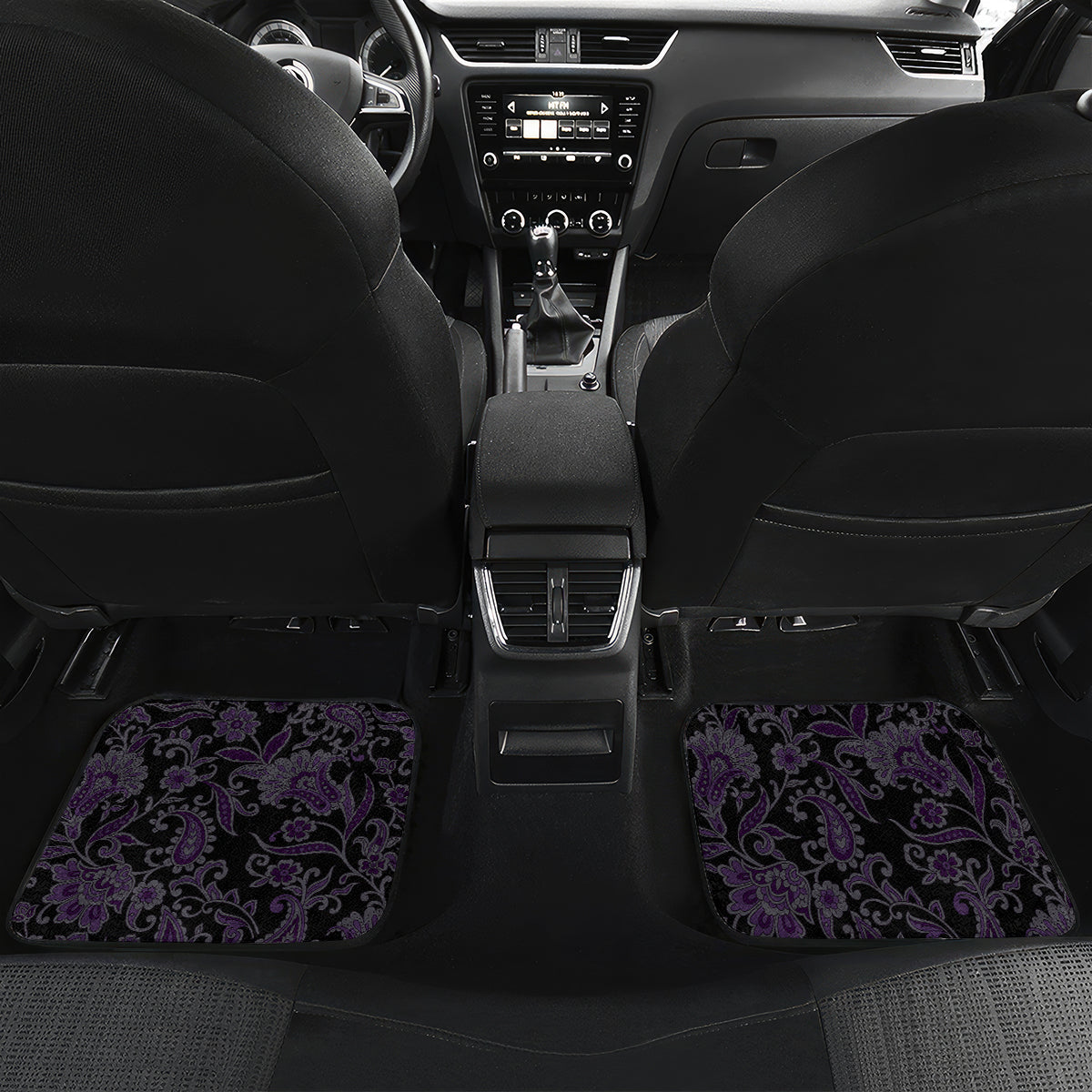 Polynesia Paisley Car Mats Mix Purple Polynesian Pattern