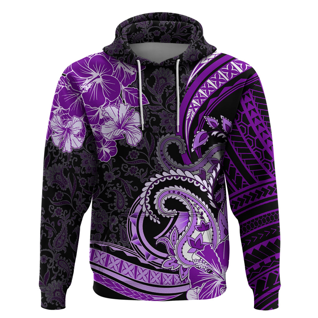 Polynesia Paisley Hoodie Mix Purple Polynesian Pattern LT05 Pullover Hoodie Purple - Polynesian Pride