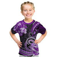 Polynesia Paisley Kid T Shirt Mix Purple Polynesian Pattern LT05 Purple - Polynesian Pride