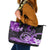 Polynesia Paisley Leather Tote Bag Mix Purple Polynesian Pattern