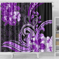 Polynesia Paisley Shower Curtain Mix Purple Polynesian Pattern