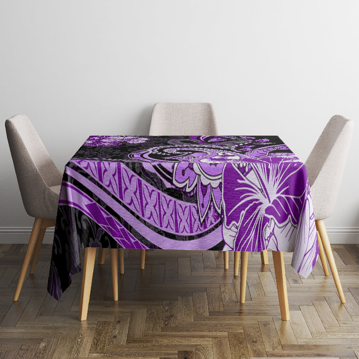 Polynesia Paisley Tablecloth Mix Purple Polynesian Pattern