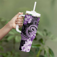 Polynesia Paisley Tumbler With Handle Mix Purple Polynesian Pattern