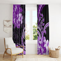 Polynesia Paisley Window Curtain Mix Purple Polynesian Pattern