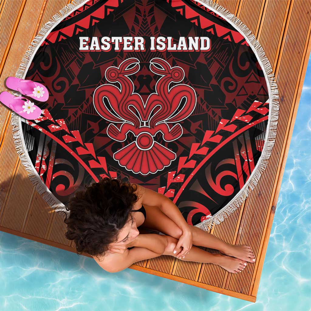 Easter Island Beach Blanket Polynesian Pattern Emblem