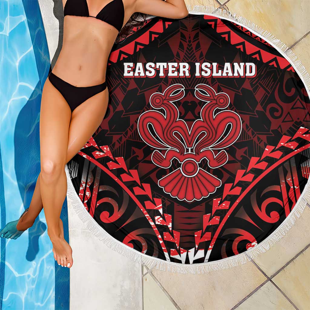 Easter Island Beach Blanket Polynesian Pattern Emblem