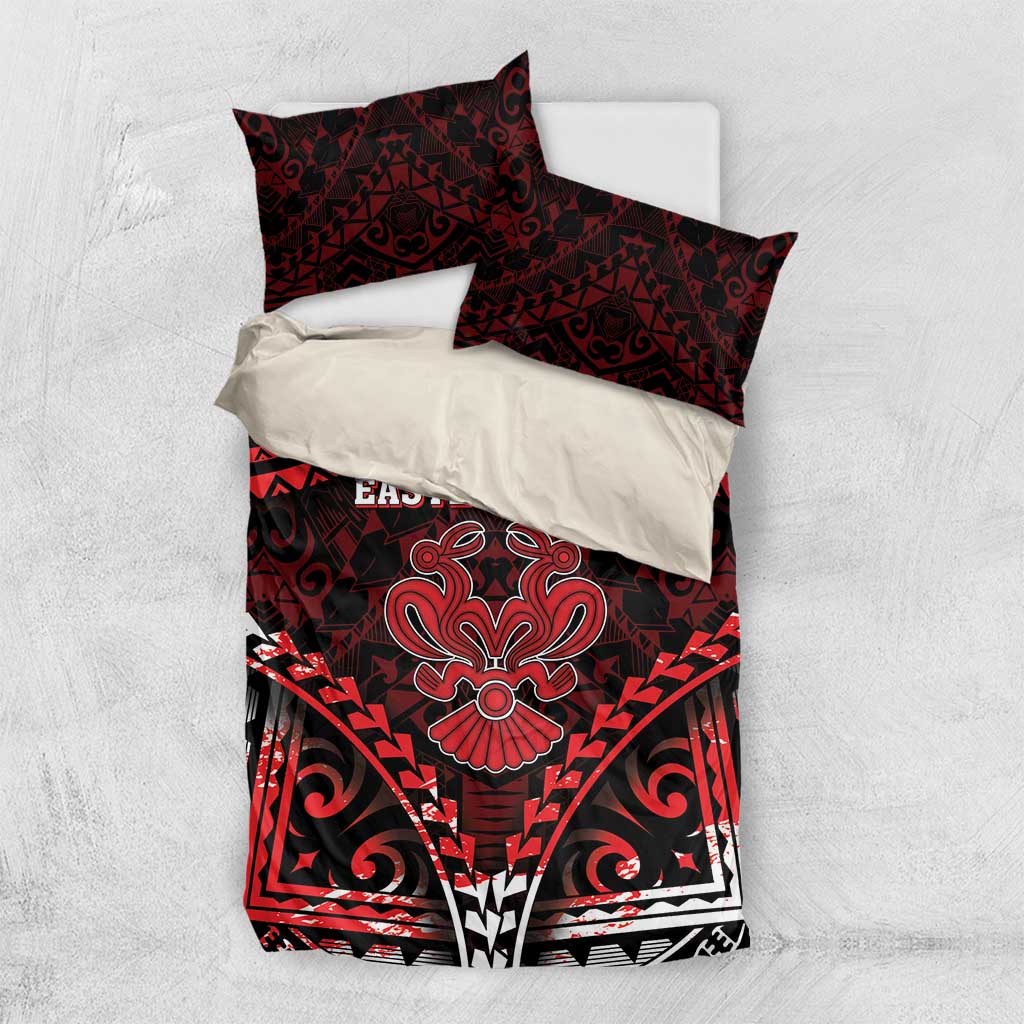 Easter Island Bedding Set Polynesian Pattern Emblem