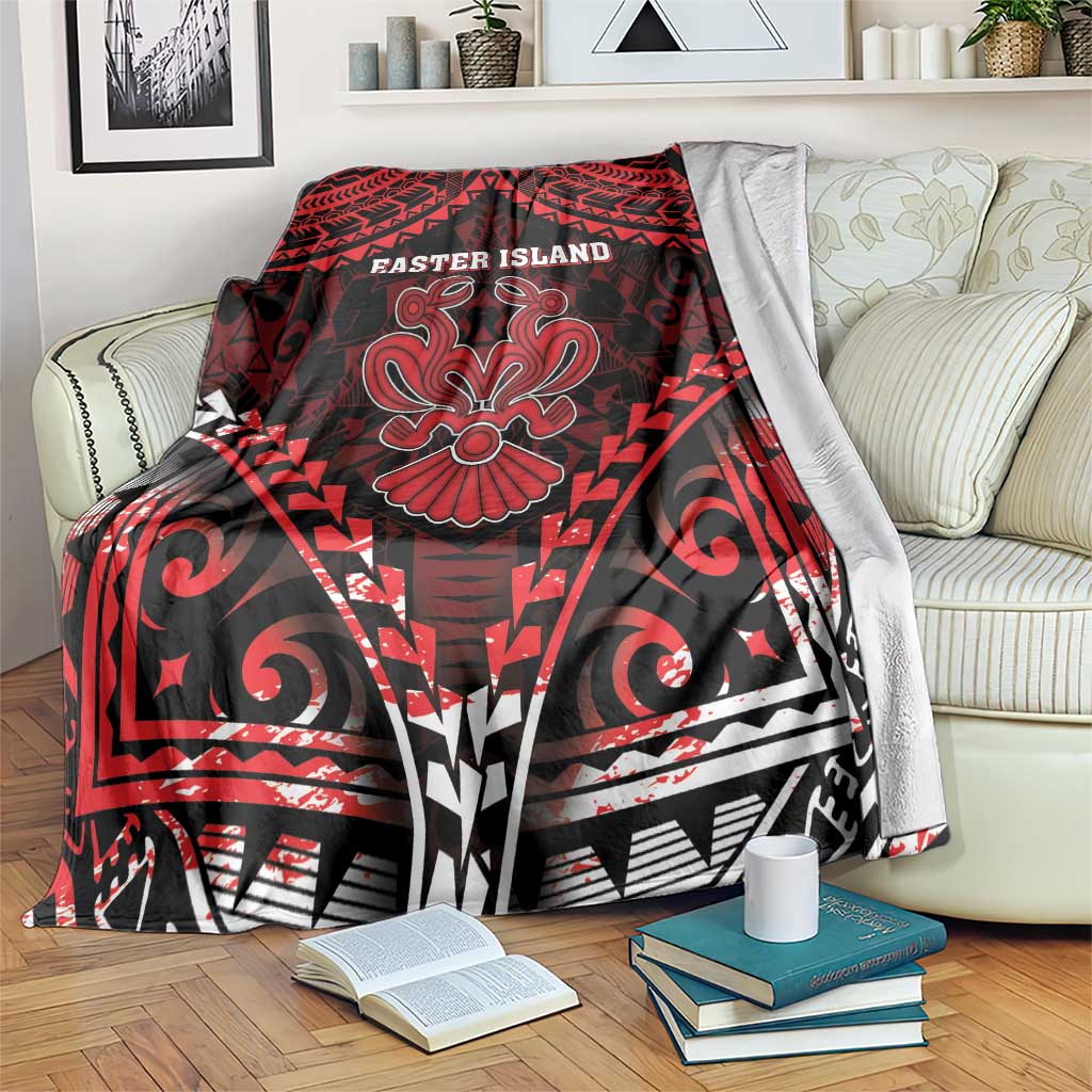 Easter Island Blanket Polynesian Pattern Emblem