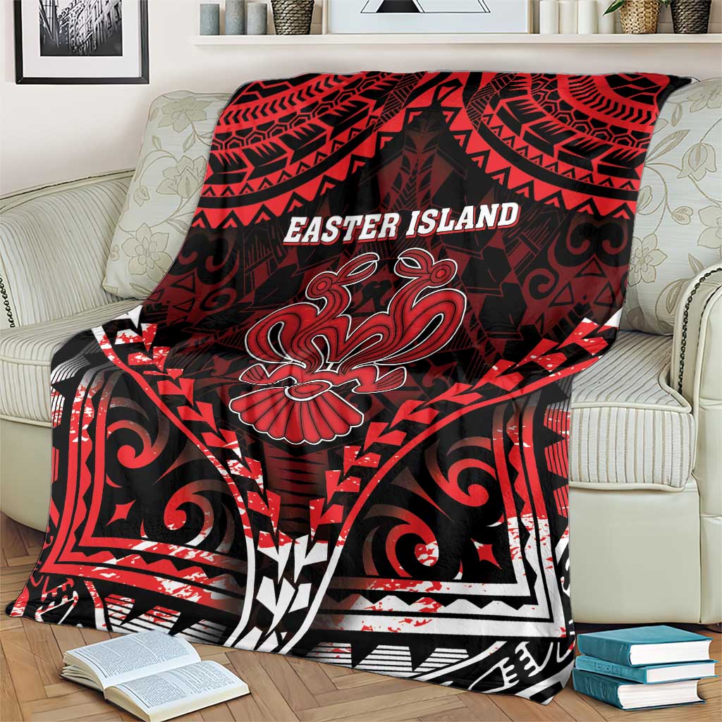 Easter Island Blanket Polynesian Pattern Emblem