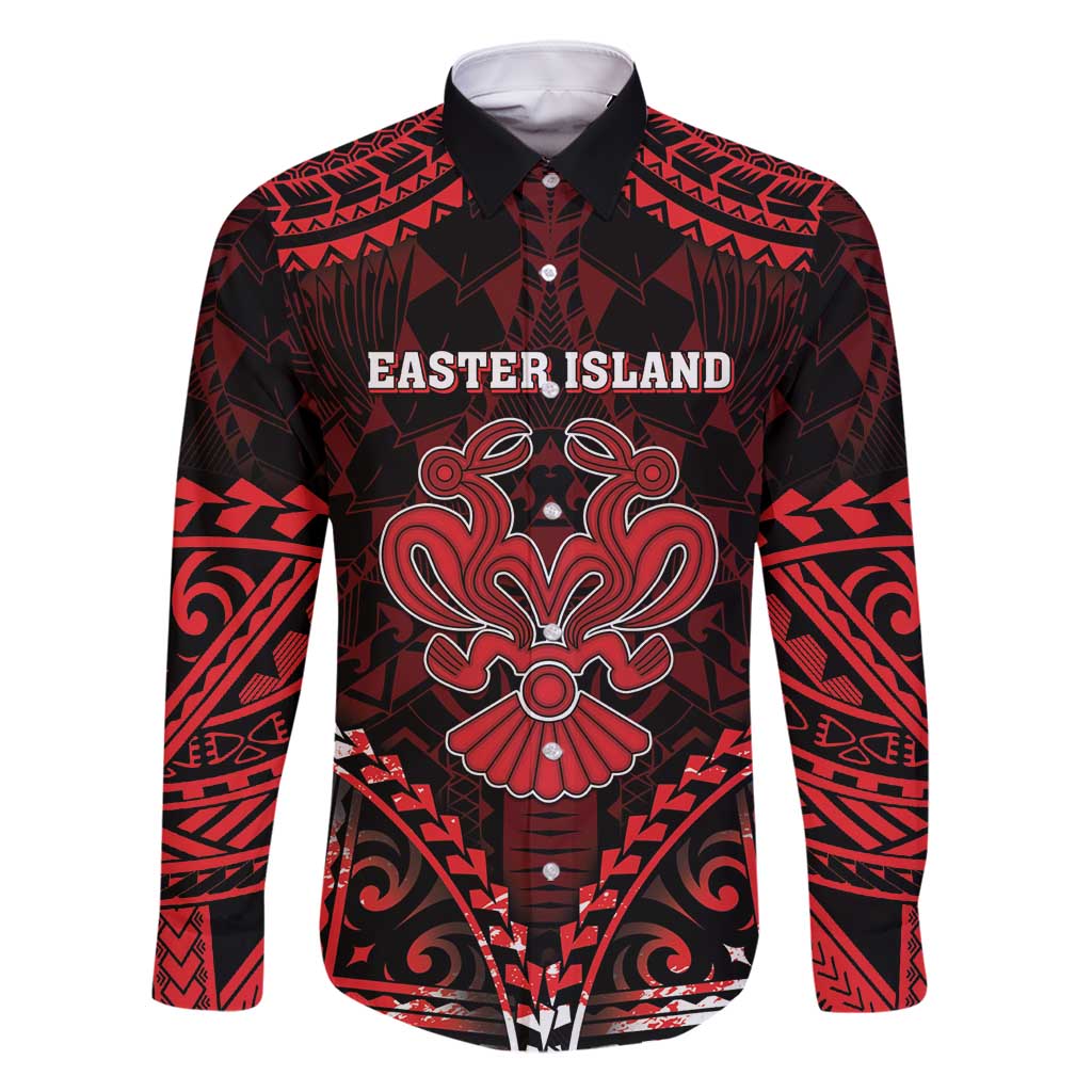 Personalised Easter Island Family Matching Off Shoulder Maxi Dress and Hawaiian Shirt Polynesian Pattern Emblem