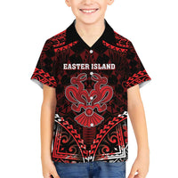 Personalised Easter Island Family Matching Short Sleeve Bodycon Dress and Hawaiian Shirt Polynesian Pattern Emblem