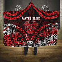 Easter Island Hooded Blanket Polynesian Pattern Emblem