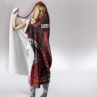 Easter Island Hooded Blanket Polynesian Pattern Emblem