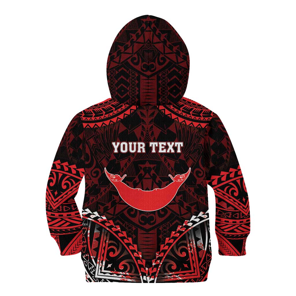 Personalised Easter Island Kid Hoodie Polynesian Pattern Emblem