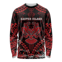 Personalised Easter Island Long Sleeve Shirt Polynesian Pattern Emblem