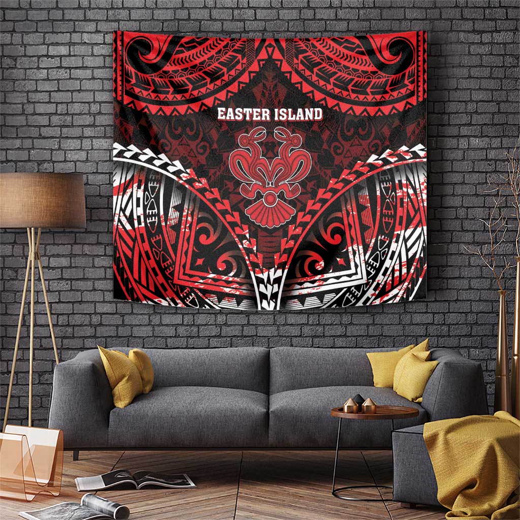Easter Island Tapestry Polynesian Pattern Emblem