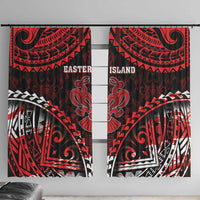 Easter Island Window Curtain Polynesian Pattern Emblem