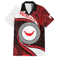 Easter Island Family Matching Long Sleeve Bodycon Dress and Hawaiian Shirt Moai Statues Polynesian Style LT05 Dad's Shirt - Short Sleeve Red - Polynesian Pride