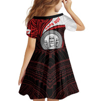 Easter Island Family Matching Off The Shoulder Long Sleeve Dress and Hawaiian Shirt Moai Statues Polynesian Style LT05 - Polynesian Pride