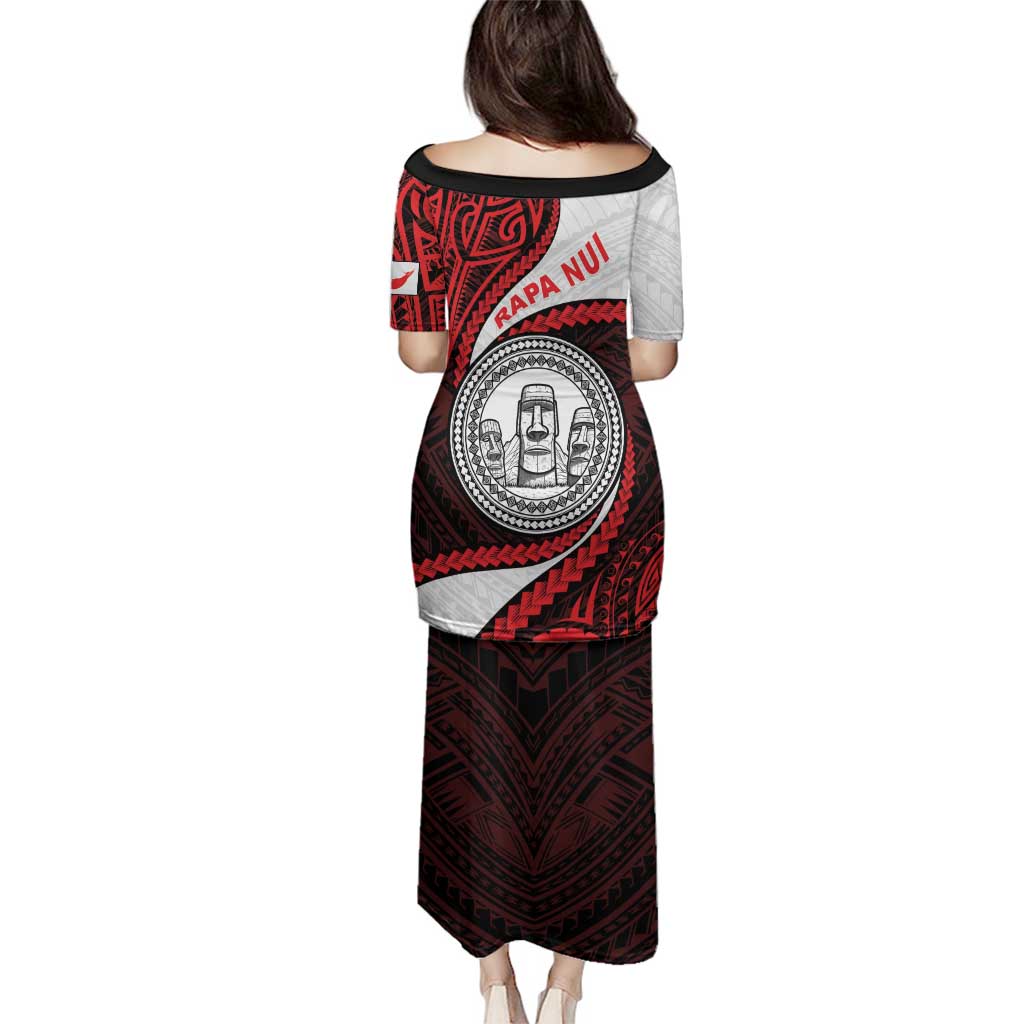 Easter Island Family Matching Puletasi and Hawaiian Shirt Moai Statues Polynesian Style LT05 - Polynesian Pride