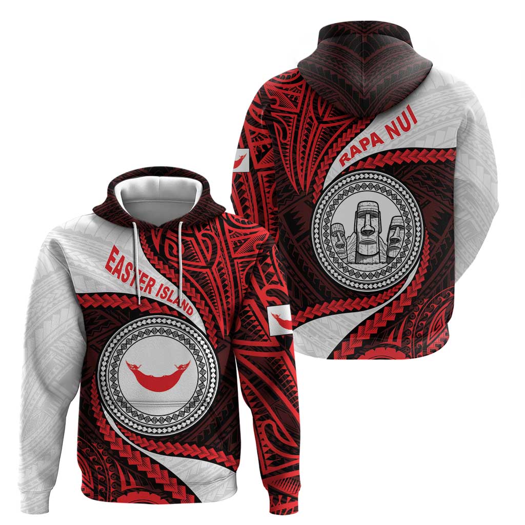 Easter Island Hoodie Moai Statues Polynesian Style