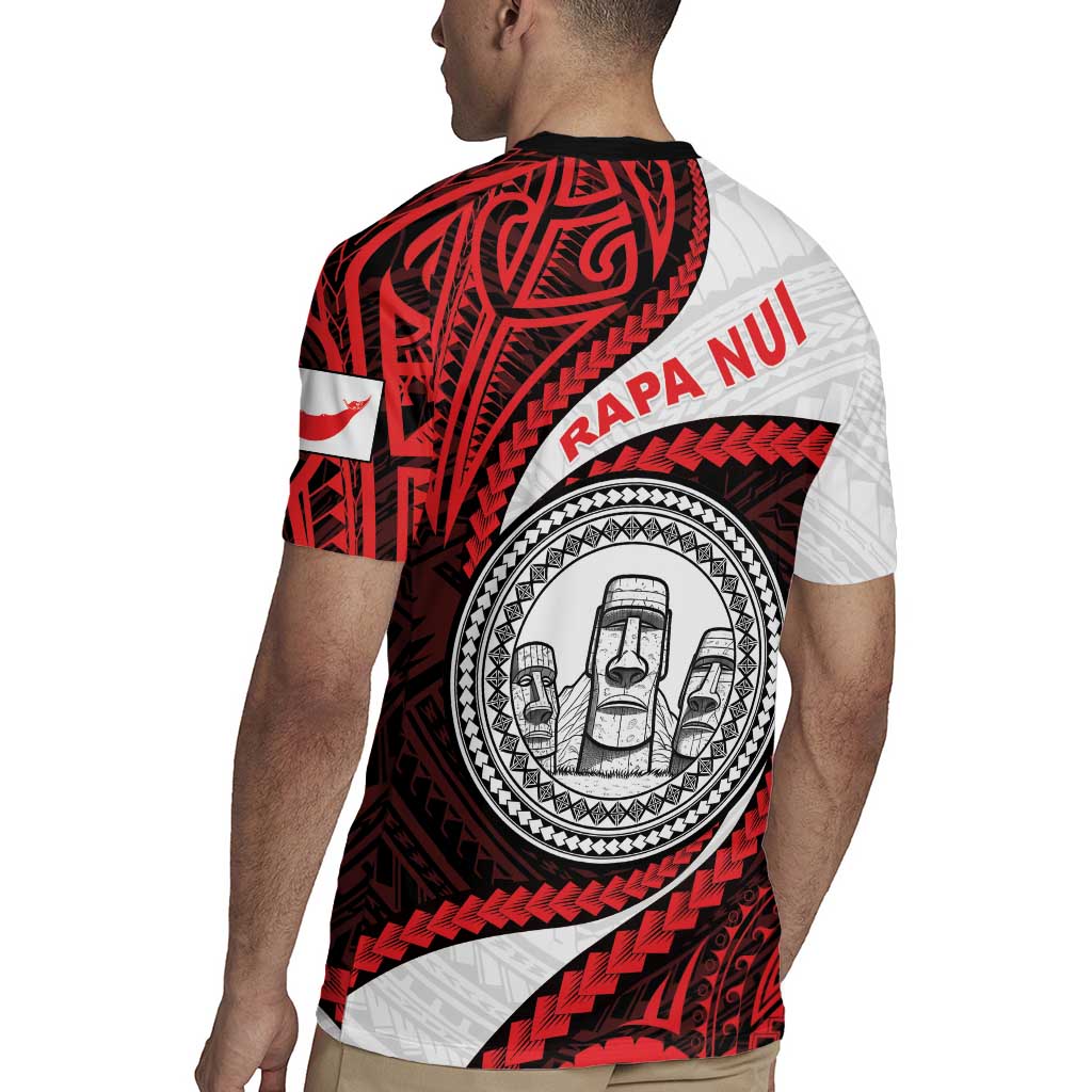 Easter Island Rugby Jersey Moai Statues Polynesian Style