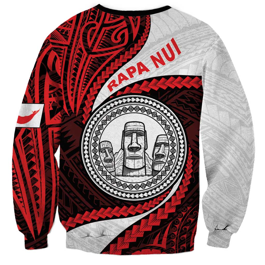 Easter Island Sweatshirt Moai Statues Polynesian Style