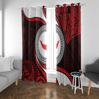 Easter Island Window Curtain Moai Statues Polynesian Style