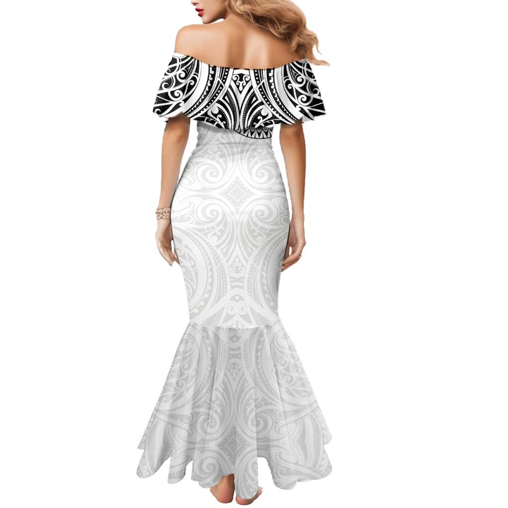 New Zealand Aotearoa Family Matching Mermaid Dress and Hawaiian Shirt Maori Te Mata O Rongokako LT05 - Polynesian Pride