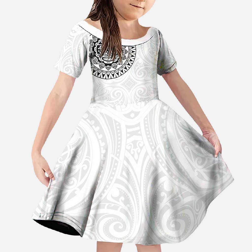 New Zealand Aotearoa Family Matching Off Shoulder Maxi Dress and Hawaiian Shirt Maori Te Mata O Rongokako