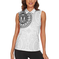 New Zealand Aotearoa Women Sleeveless Polo Shirt Maori Te Mata O Rongokako