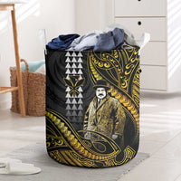 Hawaii Kuhio The Citizen Prince Laundry Basket Gold Polynesian Tribal Tattoo