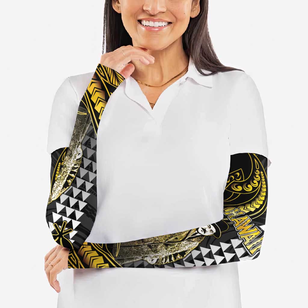 Hawaii Kuhio The Citizen Prince Arm Sleeves Gold Polynesian Tribal Tattoo