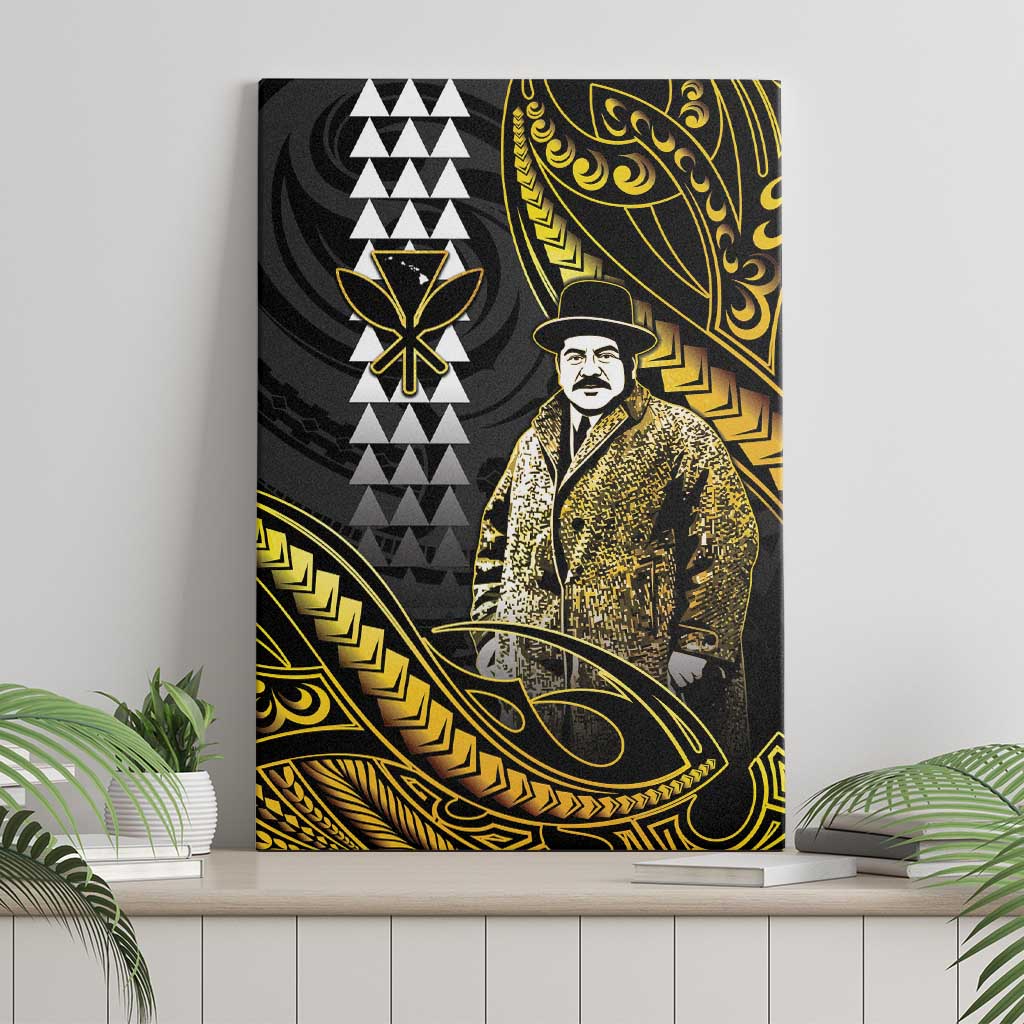 Hawaii Kuhio The Citizen Prince Canvas Wall Art Gold Polynesian Tribal Tattoo