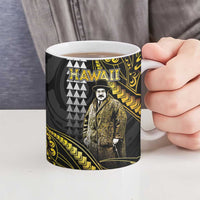 Hawaii Kuhio The Citizen Prince Ceramic Mug Gold Polynesian Tribal Tattoo